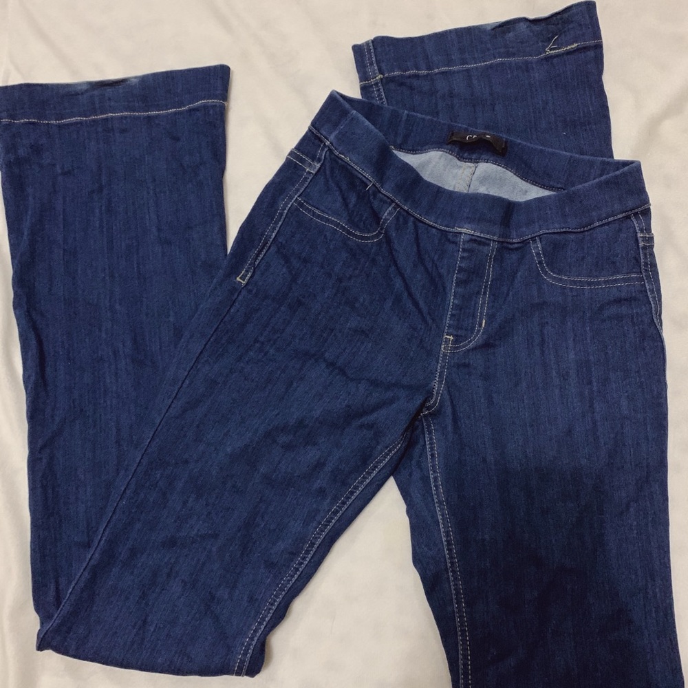 Flare leg blue jeans